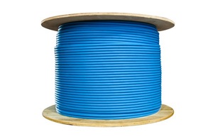 Cable U/UTP cat.6, 4x2x0.52mm, AWG24, LSZH, box 305meters, blue