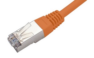 Patch-cord S/FTP (SSTP) 0.5m Cat6a LSZH orange